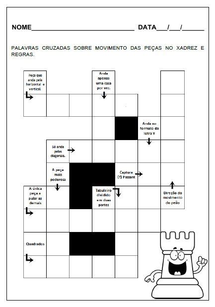 Palavras Cruzadas Pe As De Xadrez Palavras Cruzadas Para Imprimir