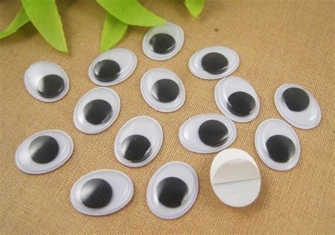 200pcs 1114mm Oval Wiggly Googly Eyes Self Adhesive By Sancinc