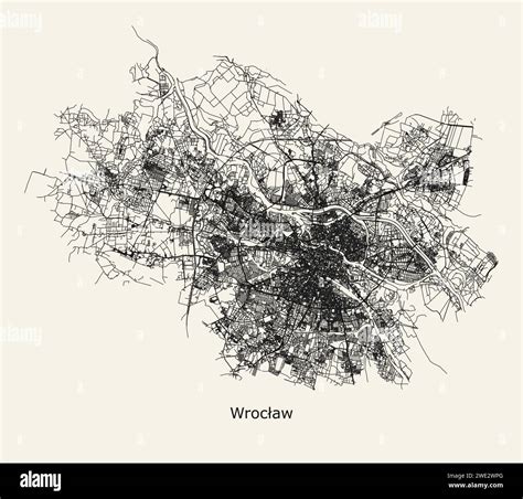 Stampa Della Mappa Di Breslavia Immagini Vettoriali Stock Alamy