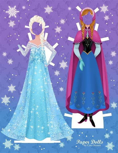 Elsa And Anna Paper Dolls Printable