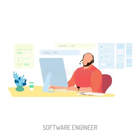 Software Engineer Conceptual Design Stock Vector Illustration Of