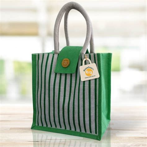 Small Jute Bag With Zip Fs 003 A Bags Factory Company