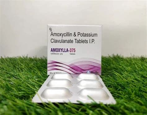 Amoxiclav Tablets 375mg Strength 300 Mg 125 Mg Packaging Size 1x10