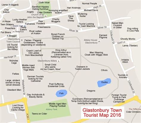 A Handy Map To Help You Find Your Kind Of People In Glastonbury Town