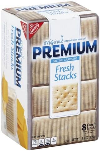 Premium Saltine Original Fresh Stacks Crackers Ea Nutrition