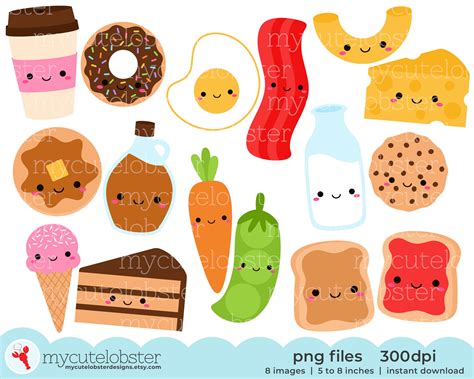 Cute Perfect Match Food Clipart Friendship Clip Art Set Finland ...