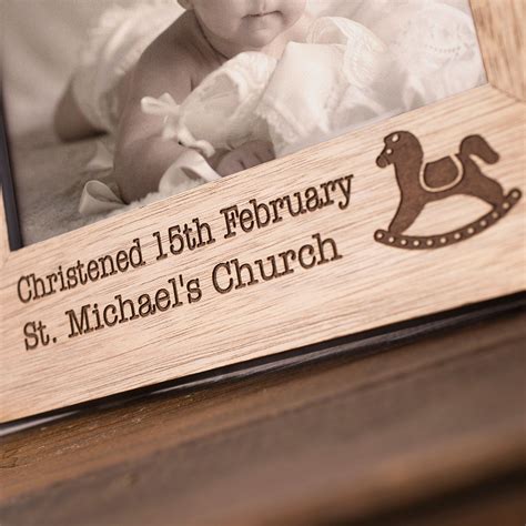 Engraved Wooden Photo Frame Christening Day Gettingpersonal Co Uk