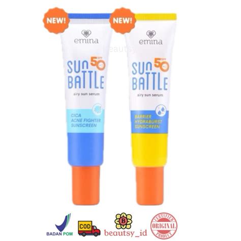 Jual Emina Sun Battle Spf Pa Barrier Hydraburst Cica Acne