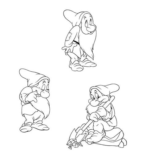 Coloriage Blanche Neige Et Les Sept Nains Films D Animation