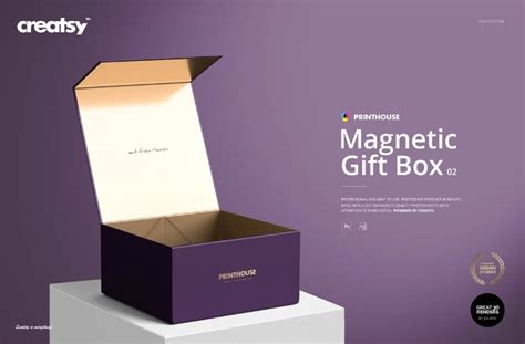 5 Magnetic Box Mockup PSD For Branding MockupCloud