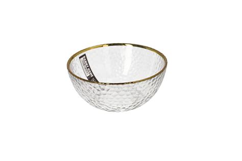 Crystal Gold Rimmed Bowl 15cm Danny Home