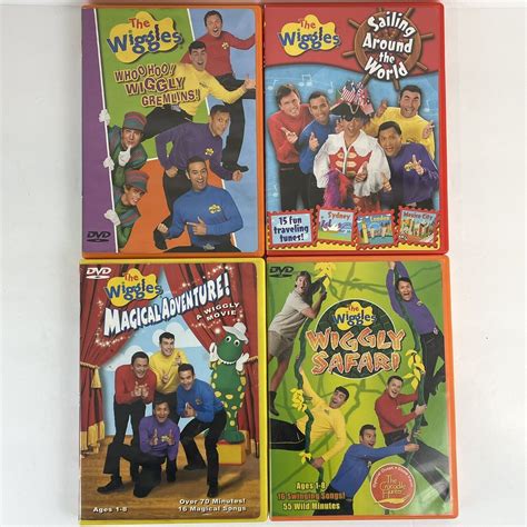 The Wiggles Lot 4 Dvd Wiggly Safari Sailing Grelly Usa