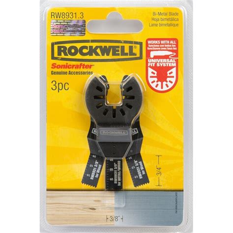 Rockwell Sonicrafter 3 Pack High Steel Oscillating Tool Blade Rw89313