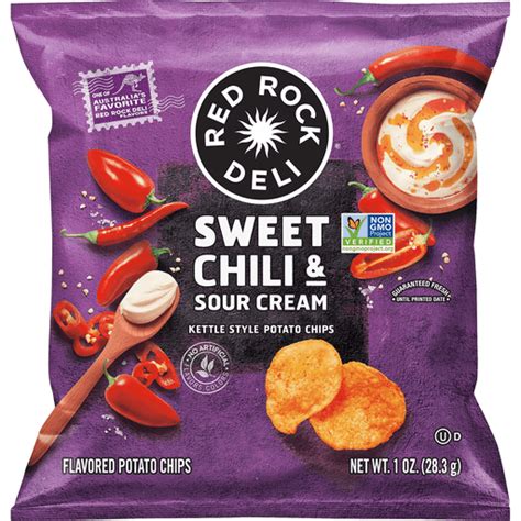 Red Rock Deli Kettle Style Potato Chips Sweet Chili Sour Cream