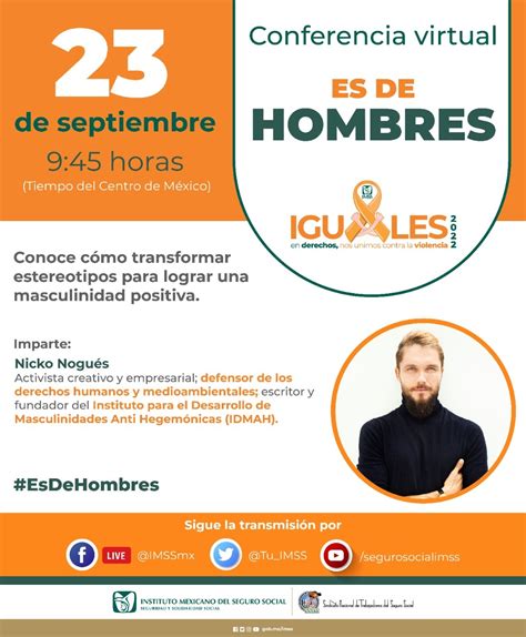 IMSS on Twitter Este 23 de septiembre únete a la conferencia virtual