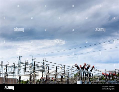 Equipment at an electrical substation Stock Photo - Alamy