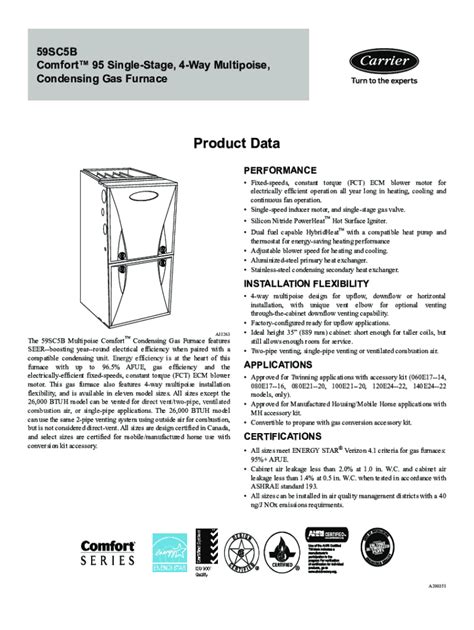 fillable  product data scb comfort single stage