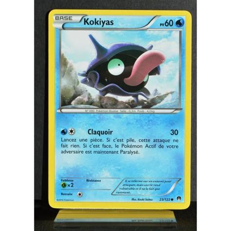 Carte Pokémon 23 122 Kokiyas 60 PV XY09 Rupture Turbo NEUF FR