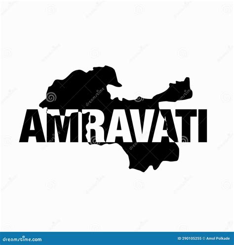 Amravati District Map Typography Amravati Is A District Of Maharashtra
