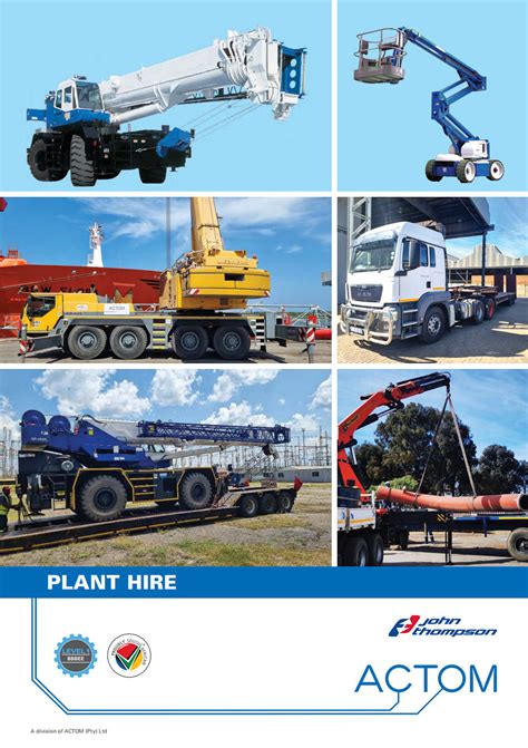 Benoni Plant and Equipment Hire Brochure - John Thompson