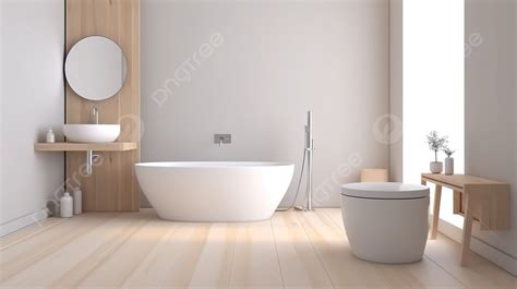 Kamar Mandi Dan Toilet Kayu Putih Dan Beech Minimalis Dalam 3d