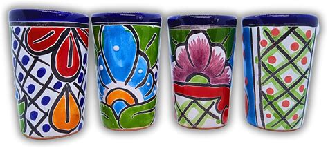 Amazon Mextequil Talavera Shot Glasses Set Of Authentic