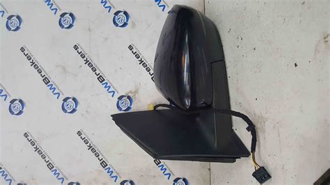 Volkswagen Polo 6r 2009 2014 Passenger Nsf Front Wing Mirror Black Lc9x Store Used