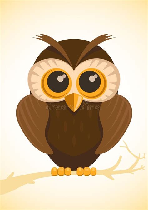 Vector Cute Owl Stock Vector Illustration Of Bird Cartoon