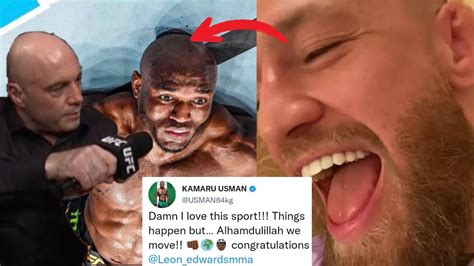 Kamaru Usman Show Sportsmanship And Fighters React To Usman Knocked Out