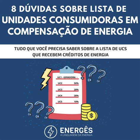 Lista de Unidades Consumidoras em Compensação de Energia