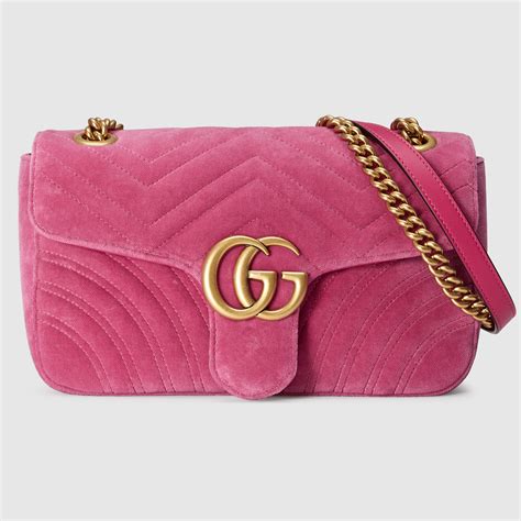 Gucci Gg Marmont Velvet Small Shoulder Bag Semashow