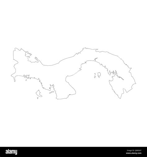 Panama vector country map outline Stock Vector Image & Art - Alamy