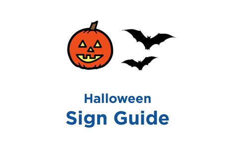 Halloween Sign Guide Key Word Sign Australia