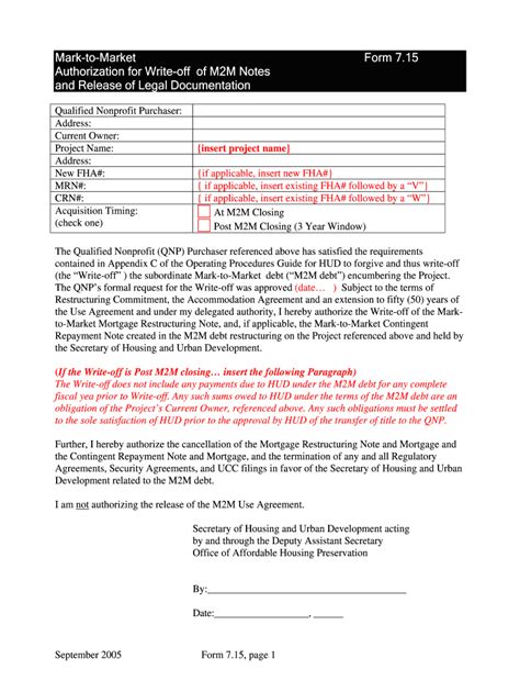 Fillable Online Disasterhousing Mark To Market Form Authorization