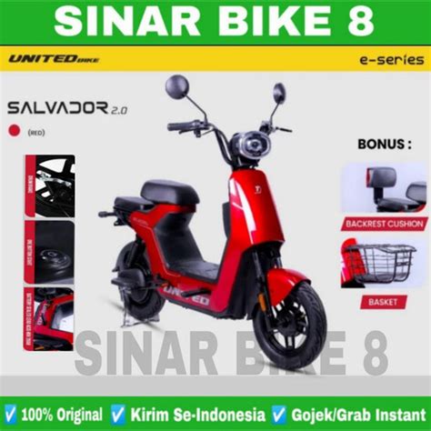 Jual Sepeda Motor Listrik United Salvador Watt Electric Bike