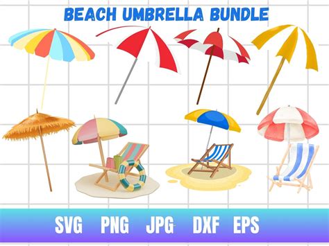 Beach Umbrella Svg Svg Files For Cricut Tropical Svg Beach Umbrella