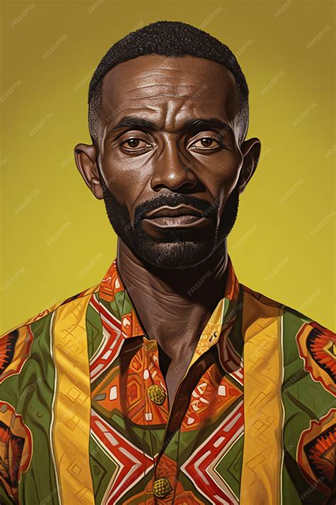 Premium Ai Image Portrait Of A Handsome African American Man In