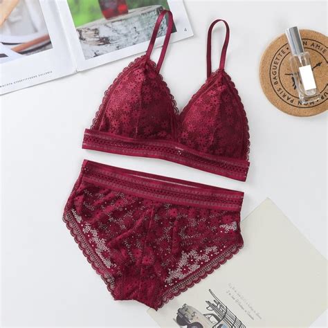 Promotionwomen S Bra And Panty Set Bralette Lingerie Set Floral Lace