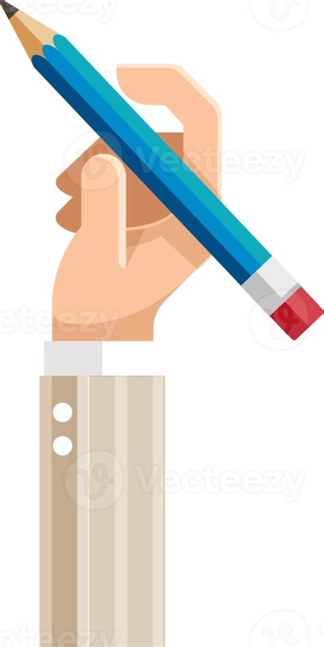 Business Hand Holding Pencil 19023990 Png