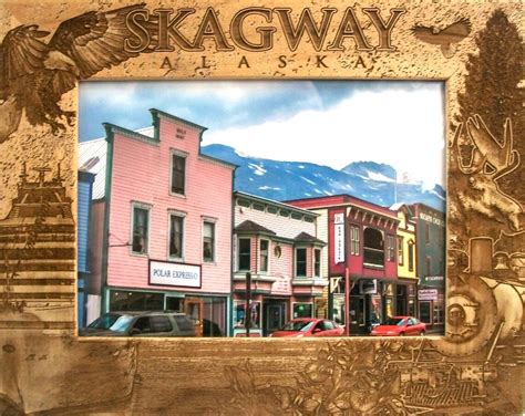 Skagway Alaska Laser Engraved Wood Picture Frame X Etsy