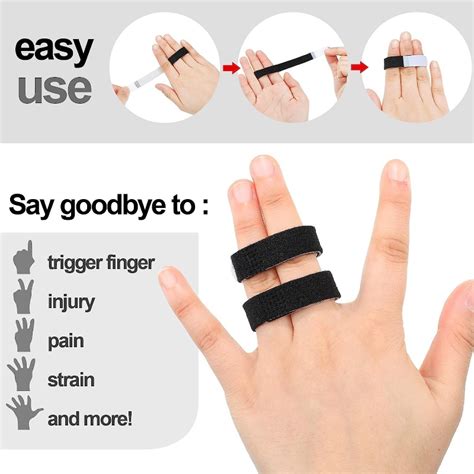 Pcs Finger Buddy Straps Black Buddy Tape Finger Straps With Padded No