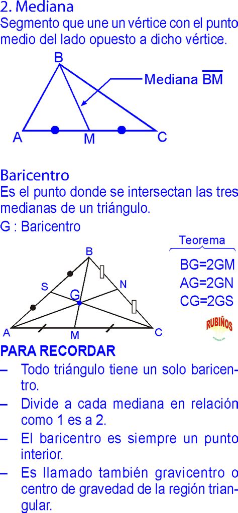 LÍneas Notables En Un TriÁngulo De Geometria Basica MatemÁticas De Secundaria Y Preuniversitaria