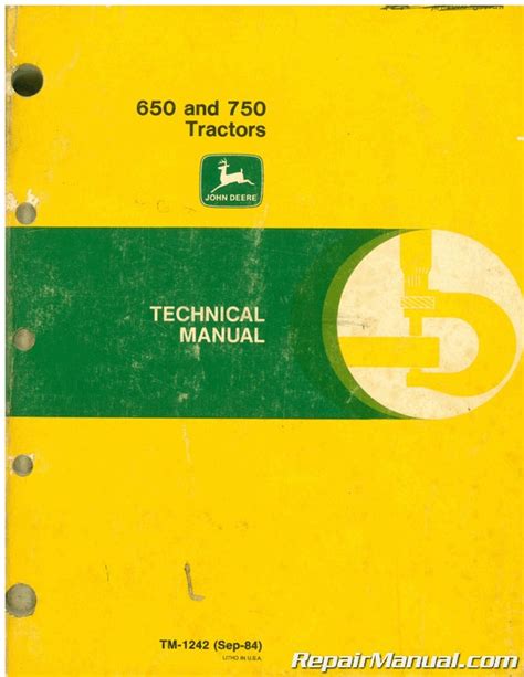 John Deere 650 And 750 Tractors Technical Manual