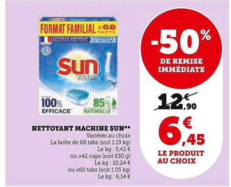 Promo Nettoyant Machine Sun Chez Super U ICatalogue Fr