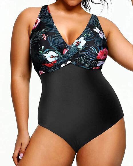 Yonique Women Plus Size 1 Piece Swimsuits Tummy Control Bathing Suits