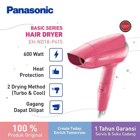 Jual Panasonic Eh Nd18 P415 Hair Dryer Basic Series 2 Drying Method 600 W Pink Shopee