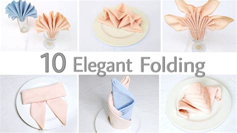 10 ELEGANT NAPKIN FOLDING #NAPKIN FOLDING - YouTube