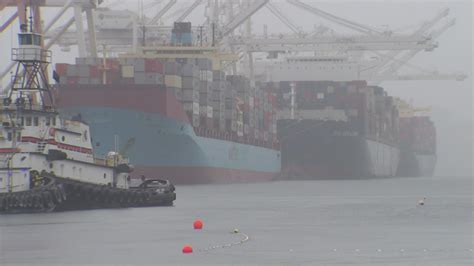 High Winds And Rough Seas Complicate Backlog Of Container Ships On West