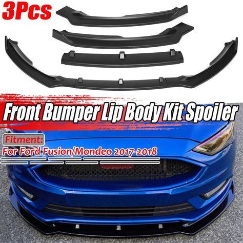 Buy 3Pcs Car Front Lip Bumper Spoiler Splitters Body Kit For Ford