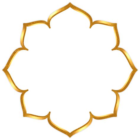 Aesthetic Islamic Gold Frame Islamic Frames Islamic Ornament PNG